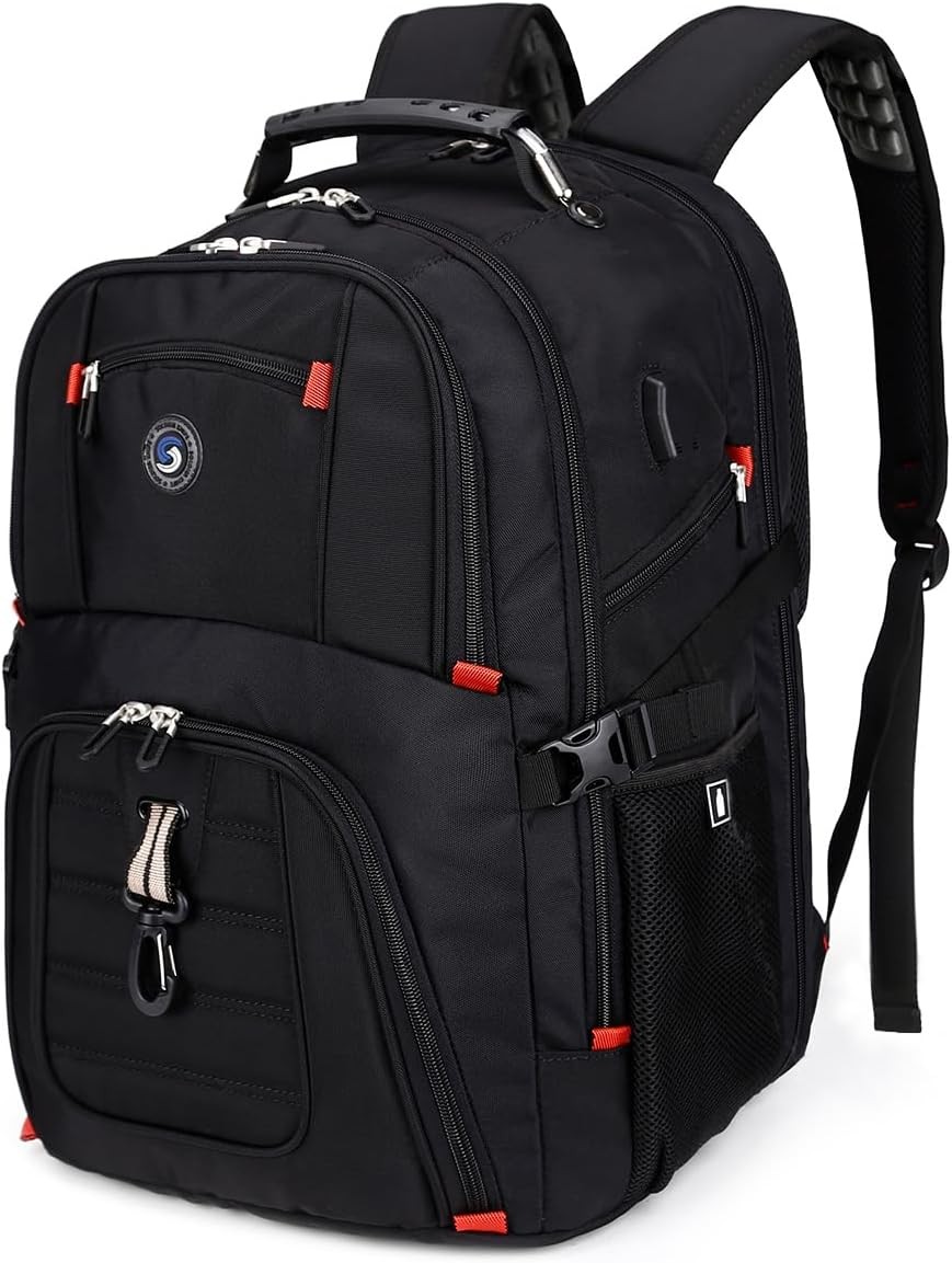 Shrradoo Extra Large 50L Travel Laptop Backpack With Usb Charging Port
