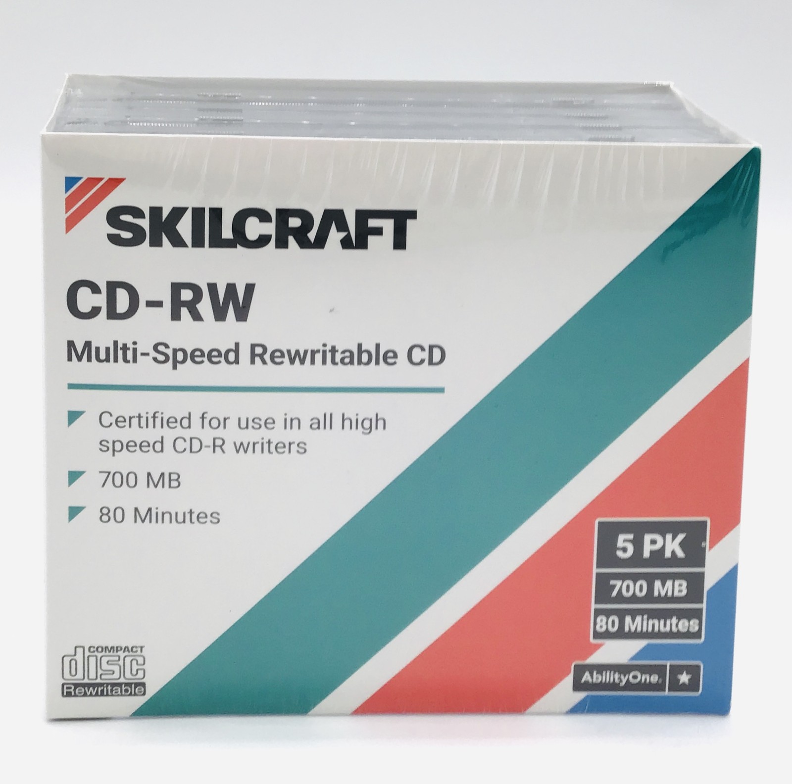 SkilCraft 7045-01-470-3592 CD-RW Multi-Speed Rewritable CD - Case of 60