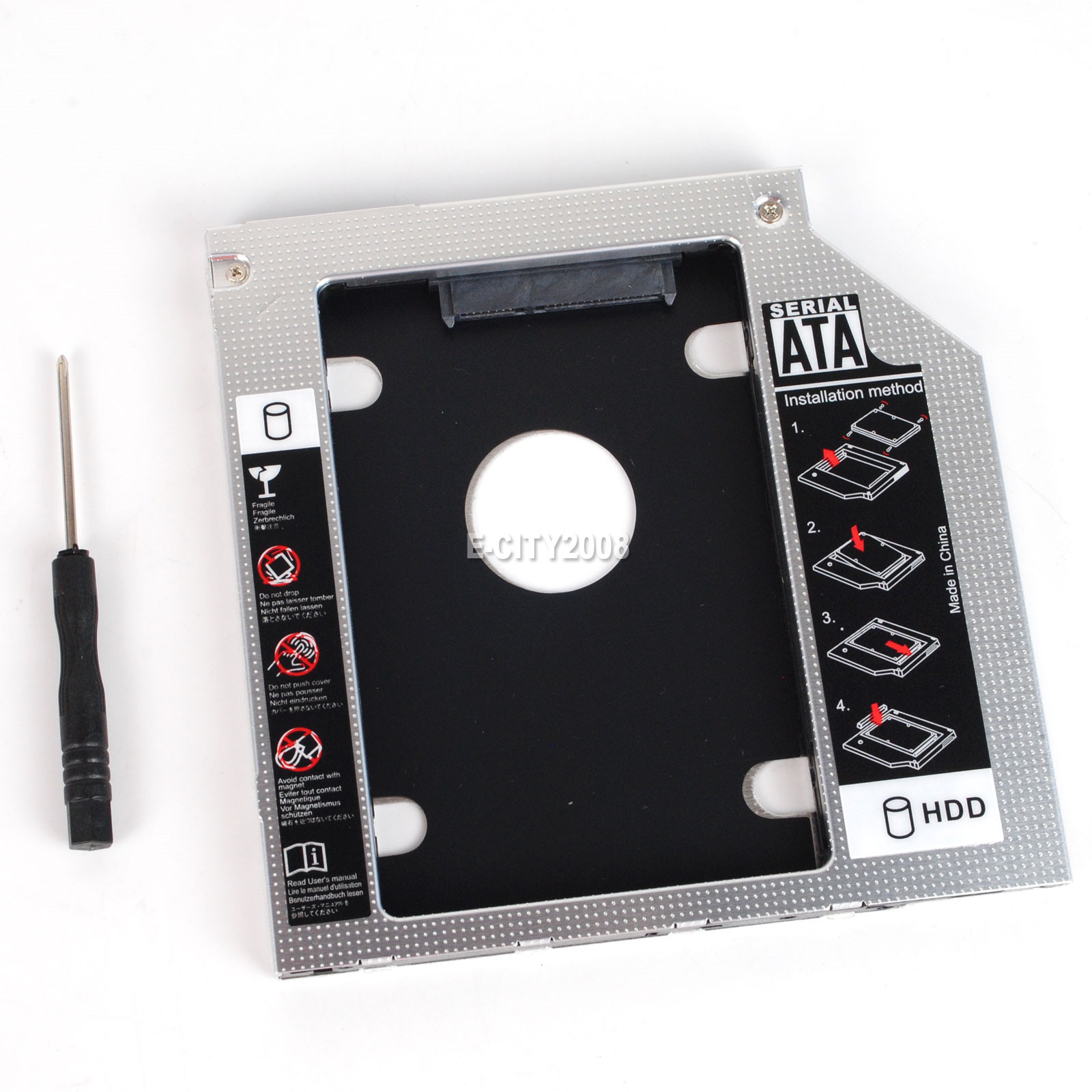 2nd Hard Drive HDD SSD Tray Caddy for Fujitsu Lifebook H730 T732 T734 T902 UJ8E2
