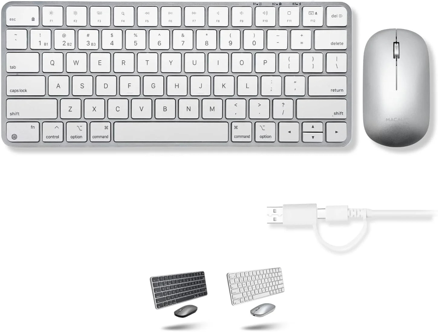 Premium Bluetooth Keyboard and Mouse for Mac | Compatible Wireless Apple Keyb...