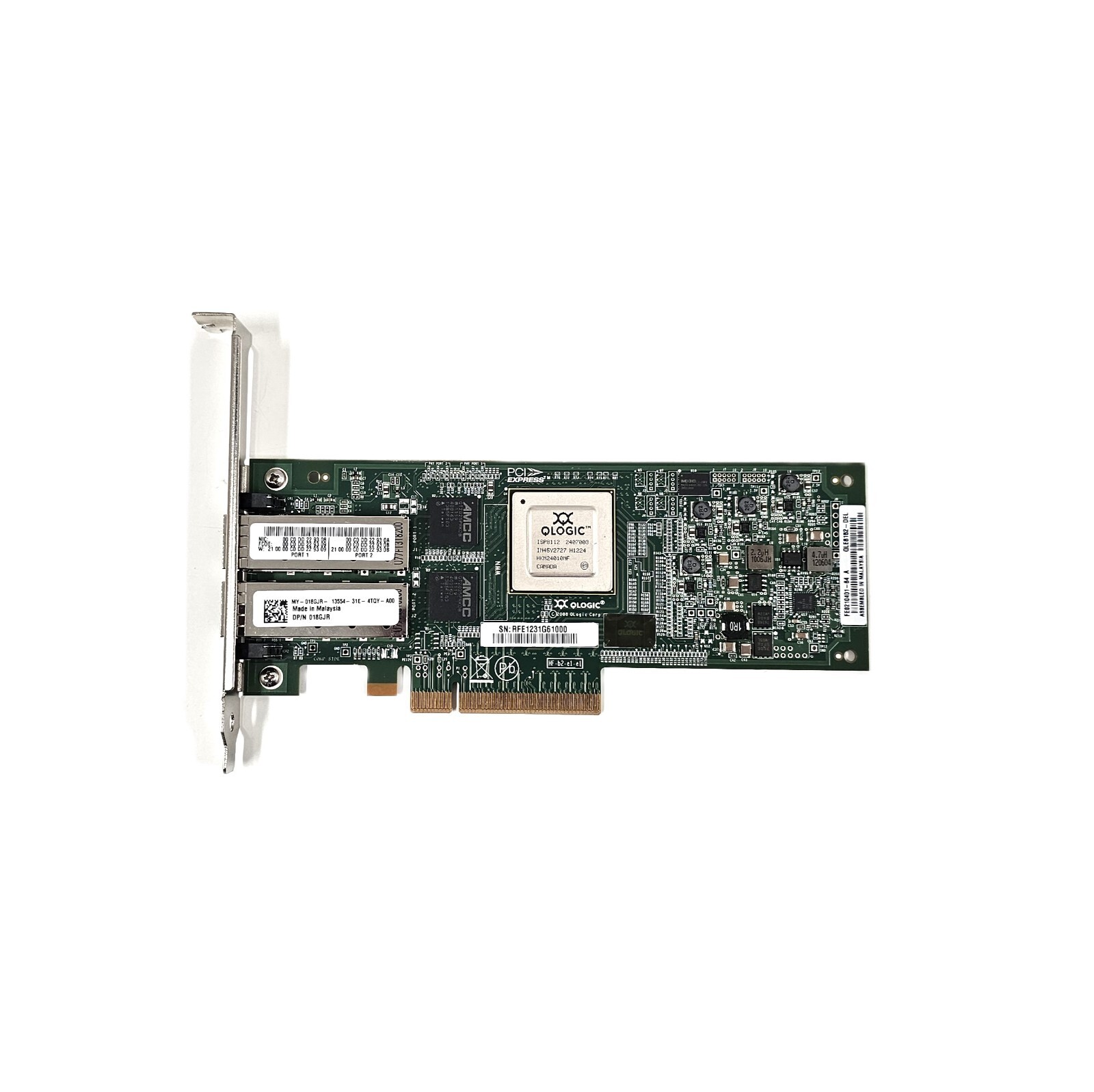 Dell 18GJR 10Gbe Dual Port CNA PCIE QLE8152 FH Full Height Network Adapter