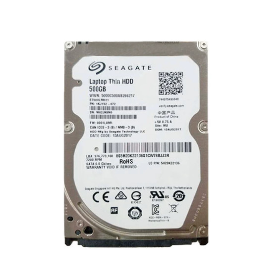 Seagate ST500LM021 500G 7200 RPM 32M notebook hard drive, 2.5 inch, 7mm thick