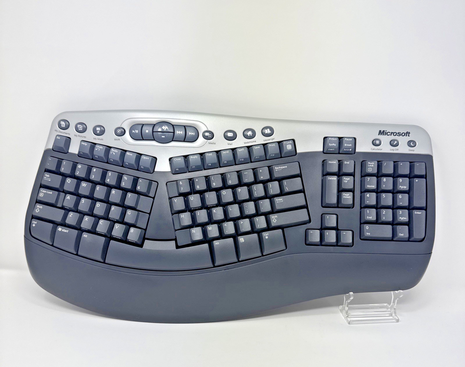 Microsoft Wireless Natural MultiMedia Keyboard 1.0A WBR0178 Ergonomic READ