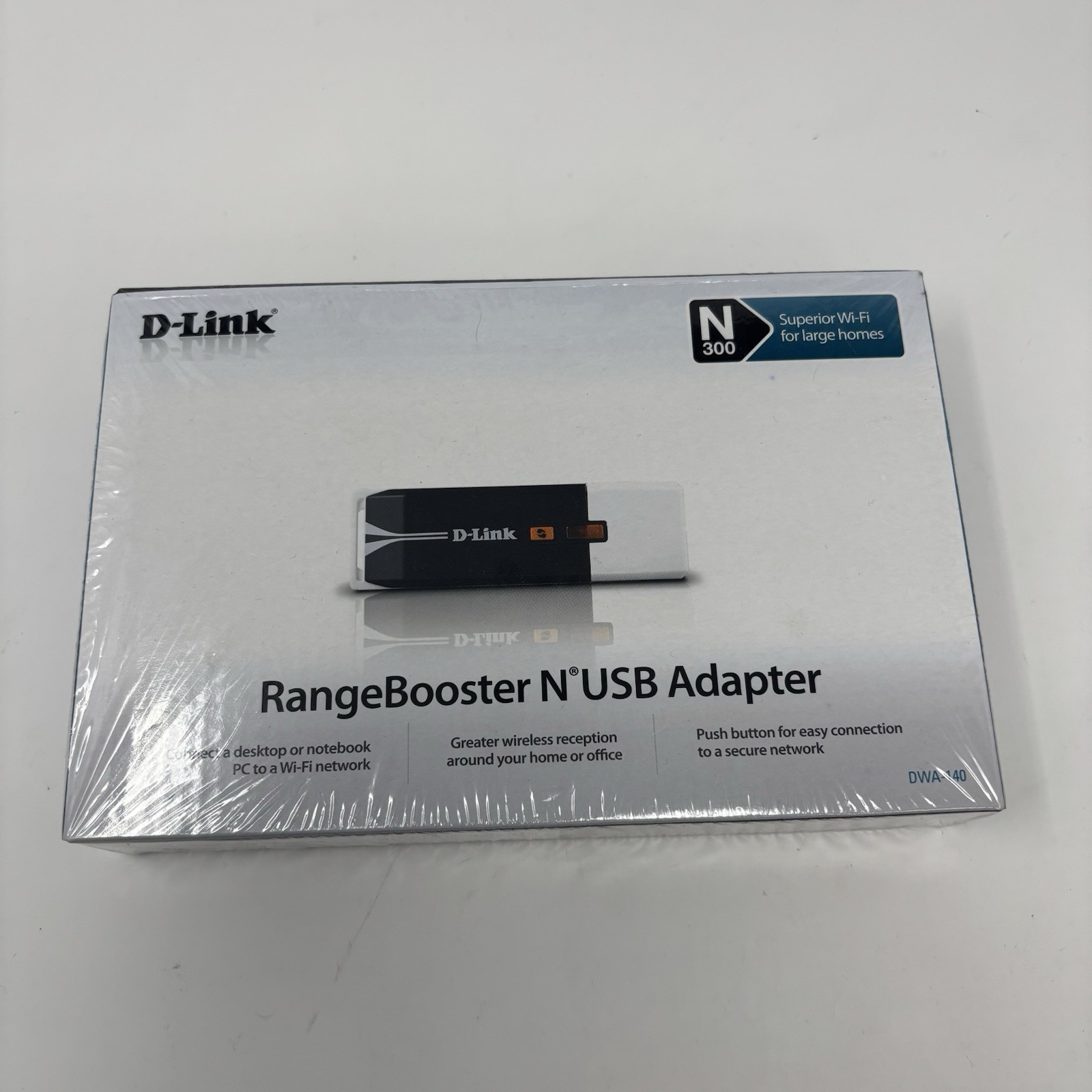 D Link Range Booster USB Adapter DWA140 N300 New Sealed