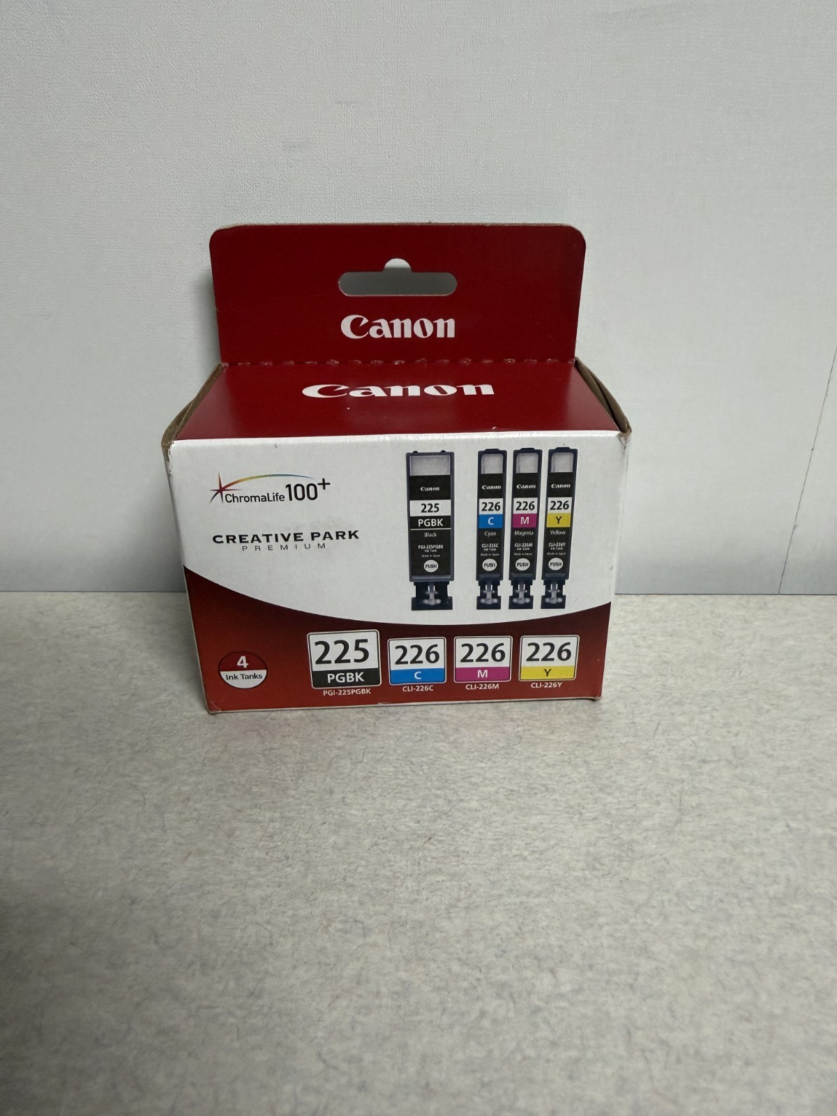 Genuine Canon PGI-225 CLI-226 Ink Cartridge 4-Pack PGBK Cyan Magenta Yellow OEM