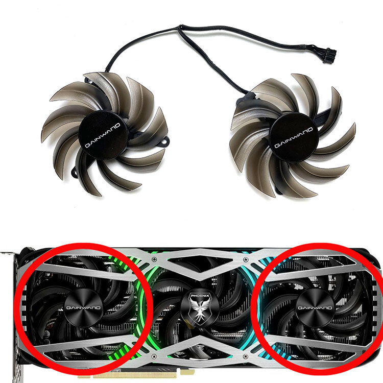 For GAINWARD RTX3060ti 3070 3070ti 3080 3080t 3090 Graphic Card Cooling Fan