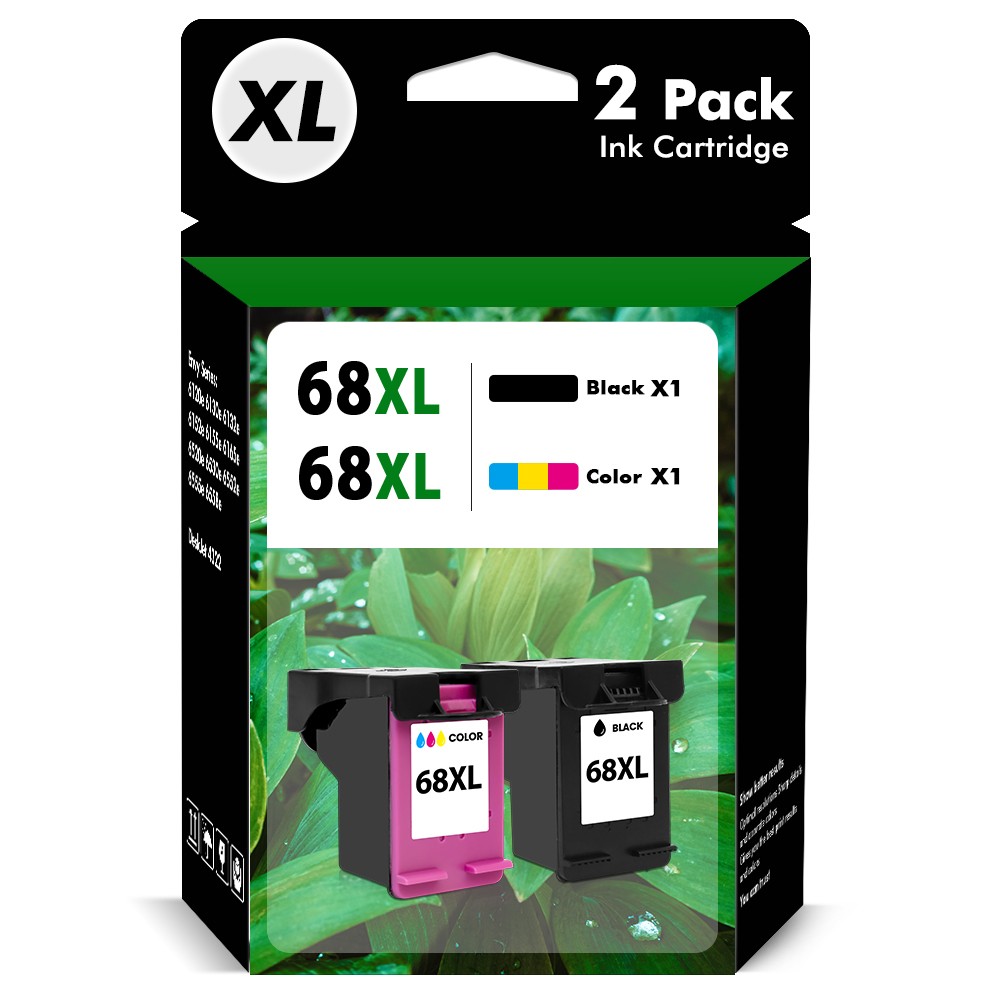 68XL High Yield Ink Cartridge Combo Compatible with HP 68 Envy 6555e 6552e 6155e