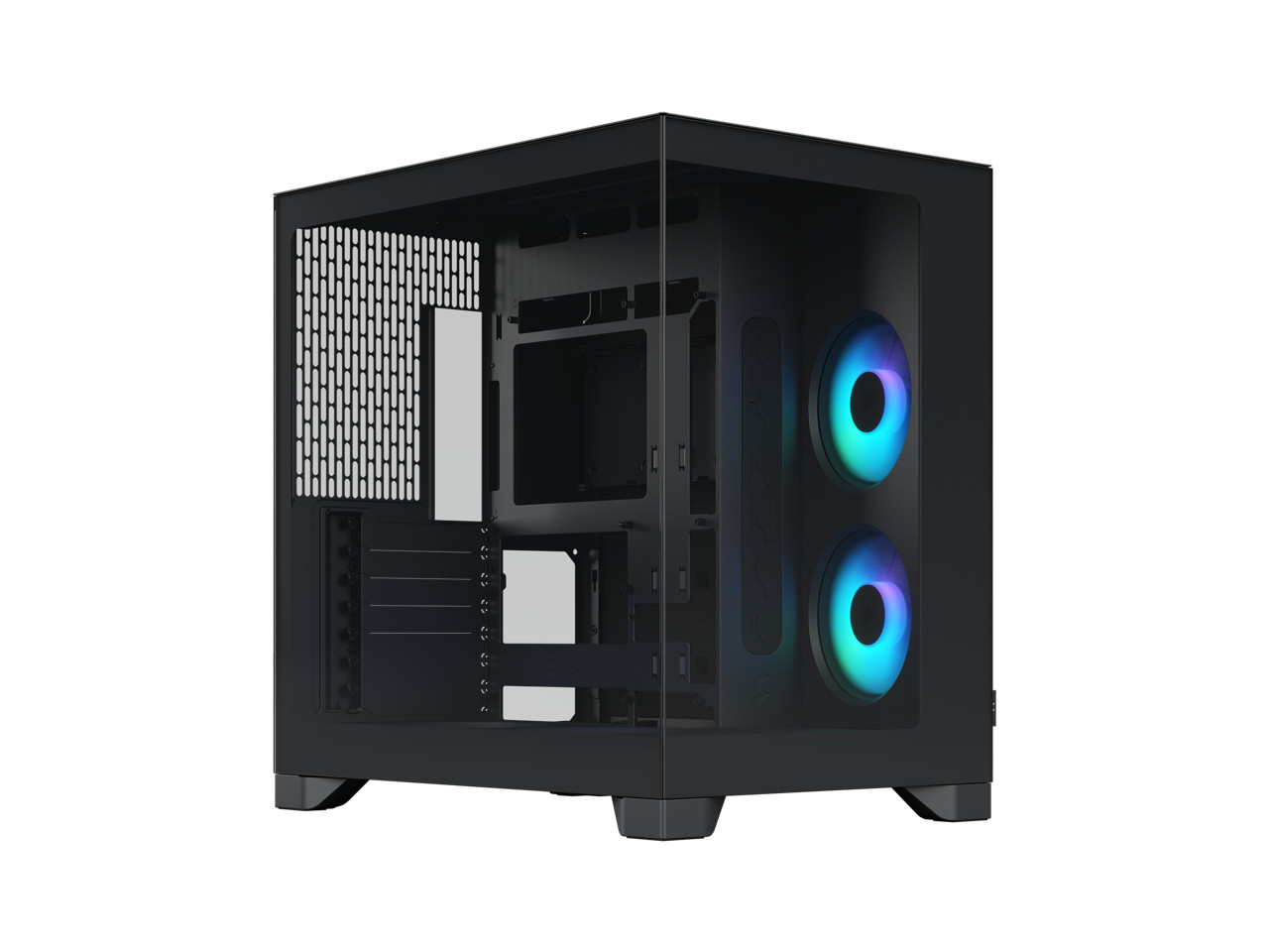 Fractal Design Pop 2 Vision Black RGB - Dual-Chamber PC Gaming Case - Front and