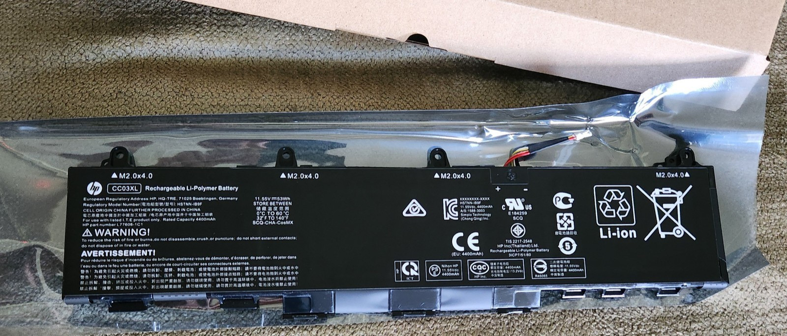Genuine OEM 53Wh CC03XL Battery HP EliteBook 830 835 840 845 G7 G8 L78555-005