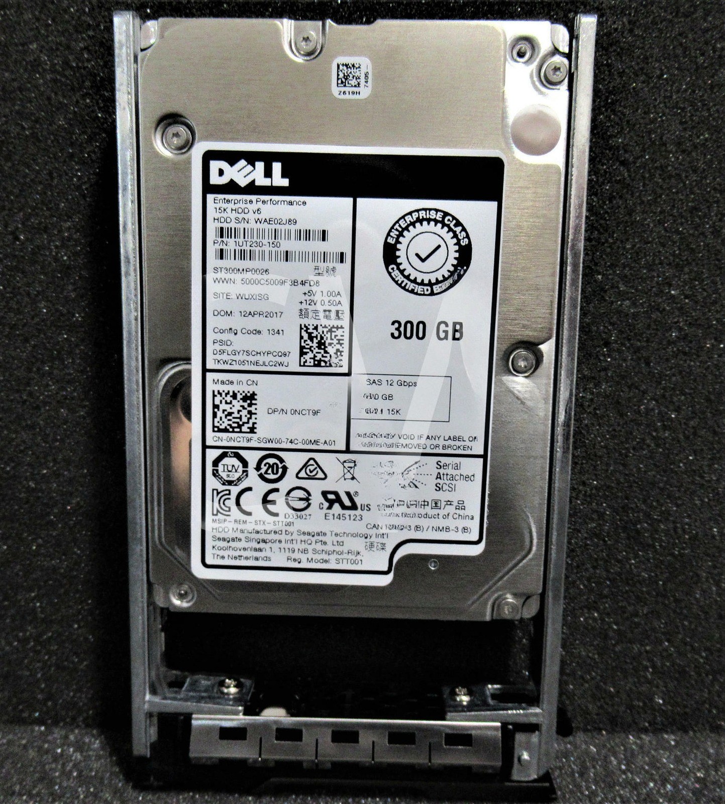 Dell NCT9F ST300MP0026 300GB 15K RPM 12Gb/s 2.5" SAS HDD M710hd M905 R420 T710