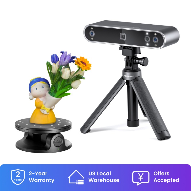 Revopoint POP 3 Plus 3D Scanner For 3D Print 0.04mm Precision18fps Handheld Scan