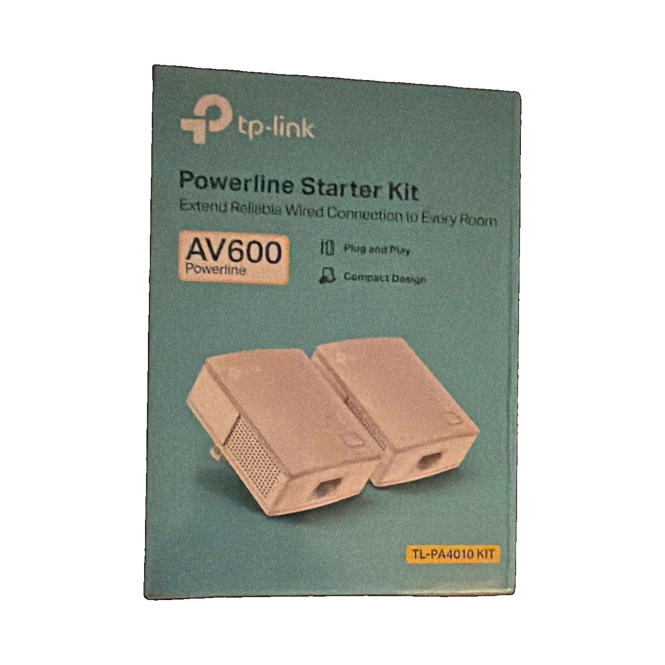 TP-LINK AV600 Powerline Adapter Kit 600Mbps 2-Pack Ethernet TL-PA4010 KIT