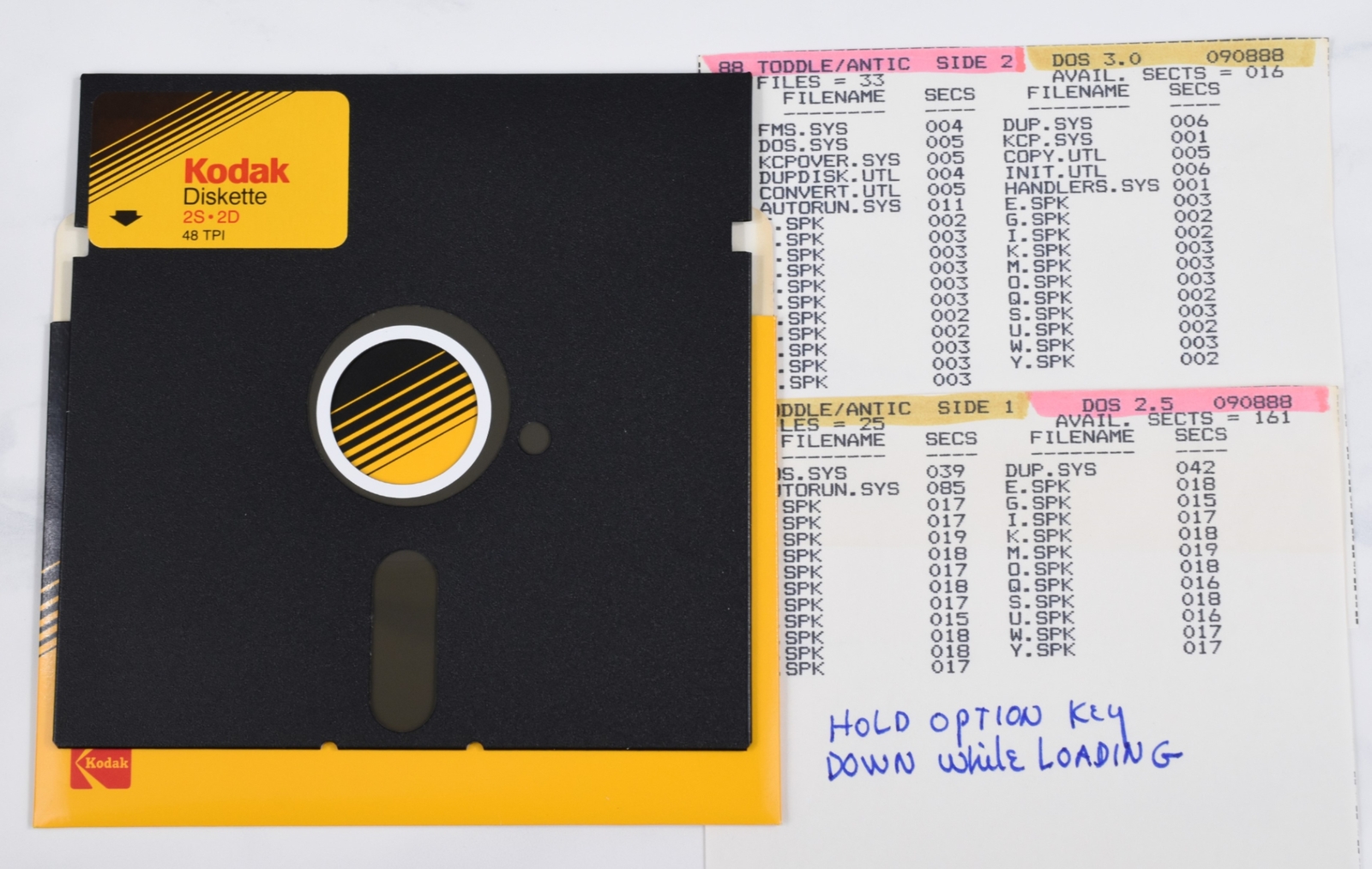 Vtg Kodak Comp Floppy Disk-Collectible, Untested, As-Is Atari Antic Toddle 88