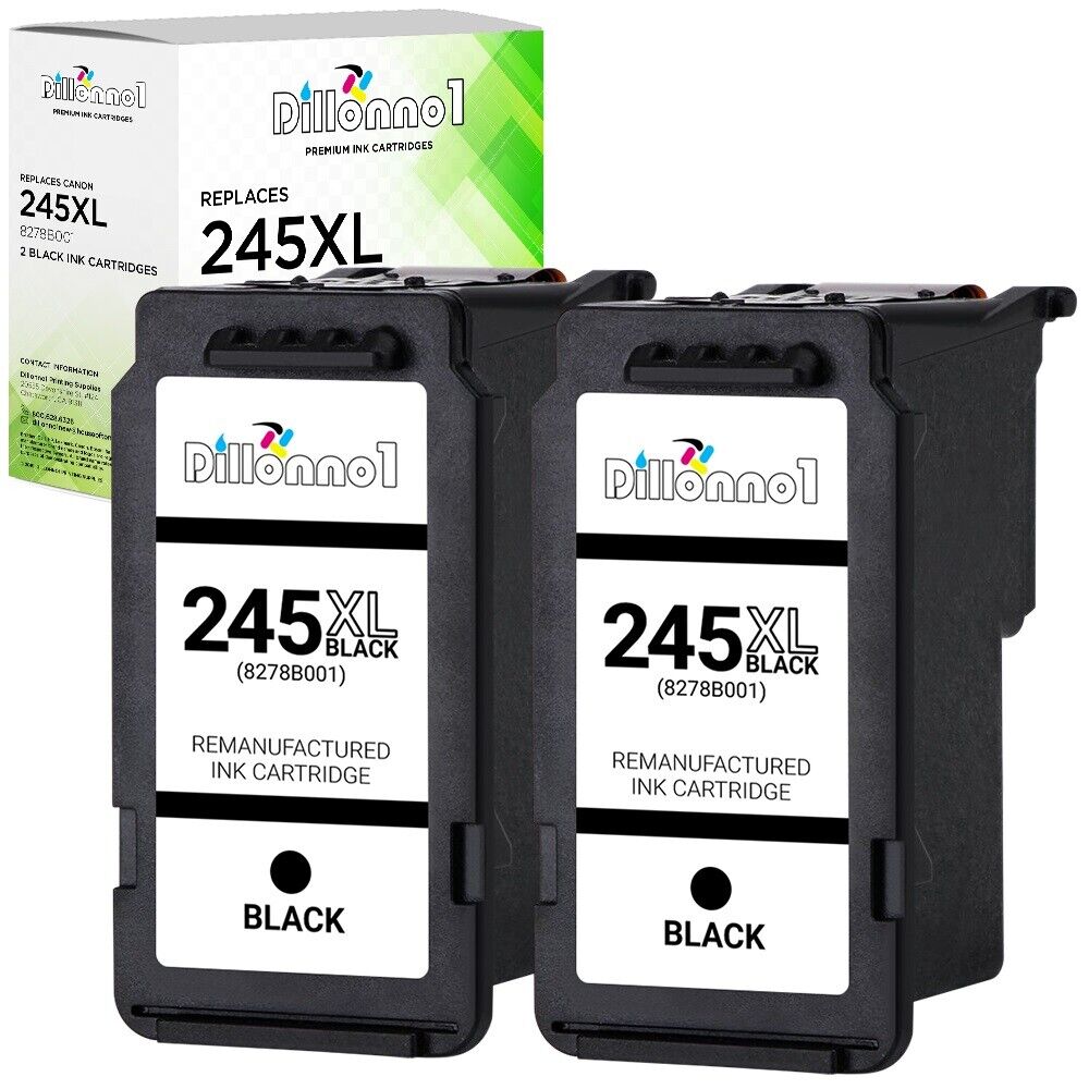 2PK PG245 XL 245XL 2-Black Ink Cartridges For Canon PIXMA MG2555 MX490 Printers