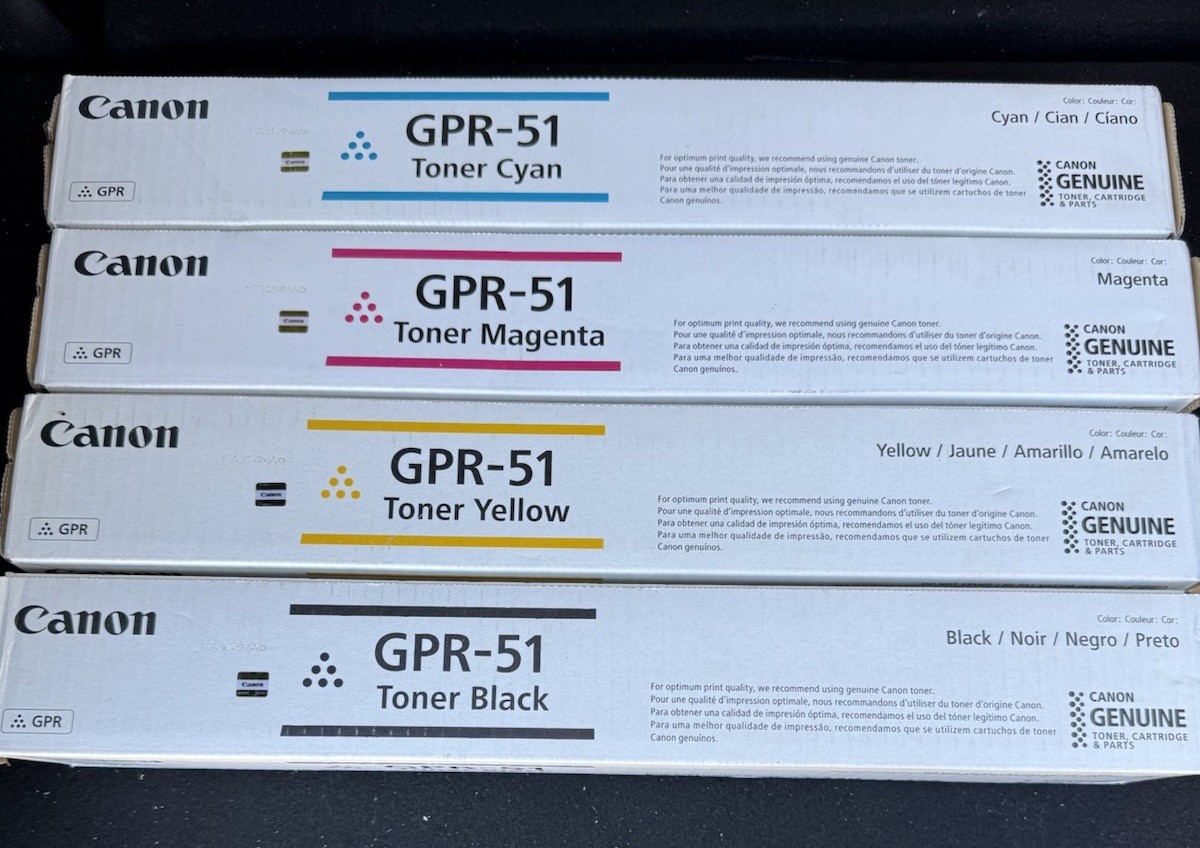 Canon GPR-51 Complete Toner Set 🖤💙❤️💛 Please Read