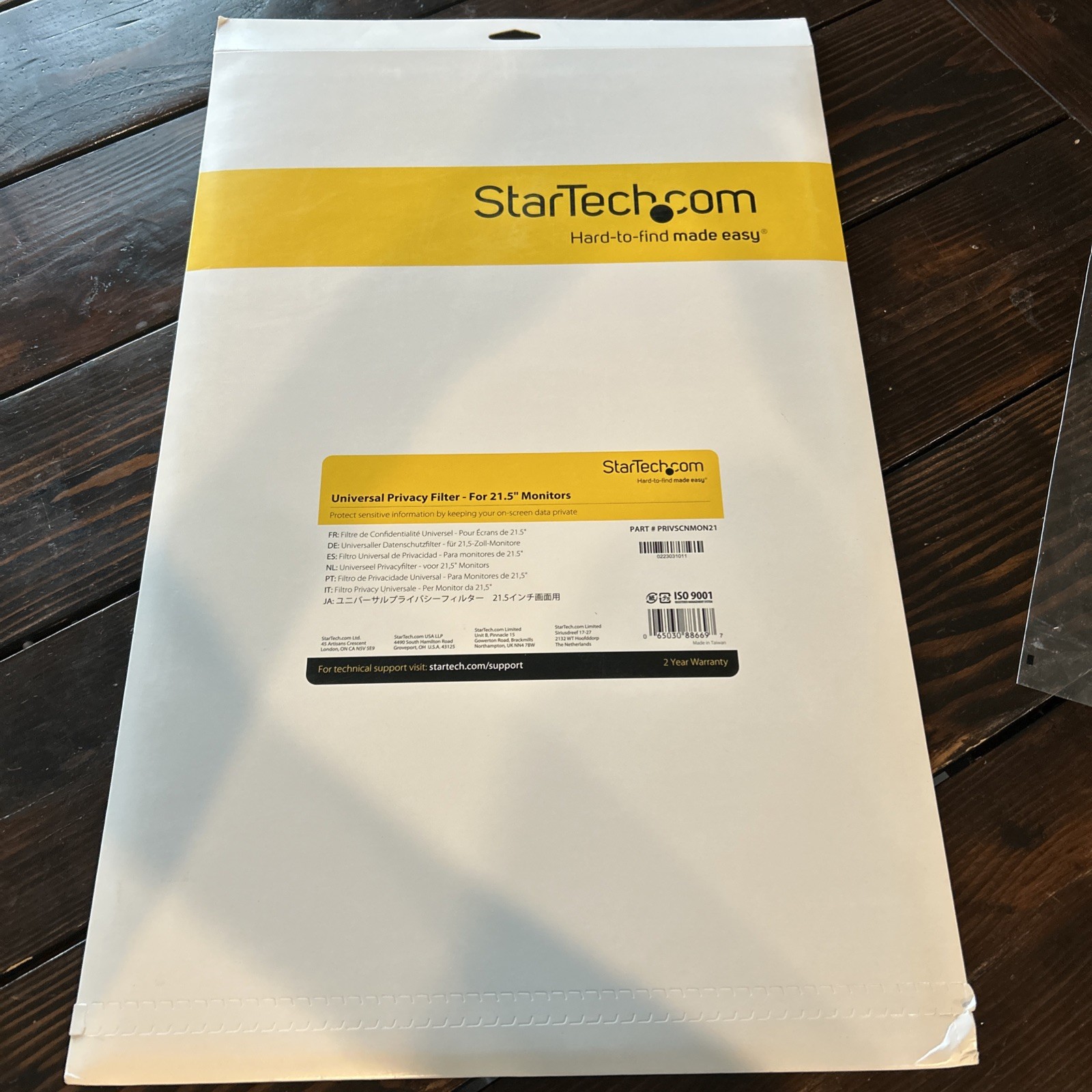 StarTech.com Monitor Privacy Screen for 21.5in Display, Widescreen