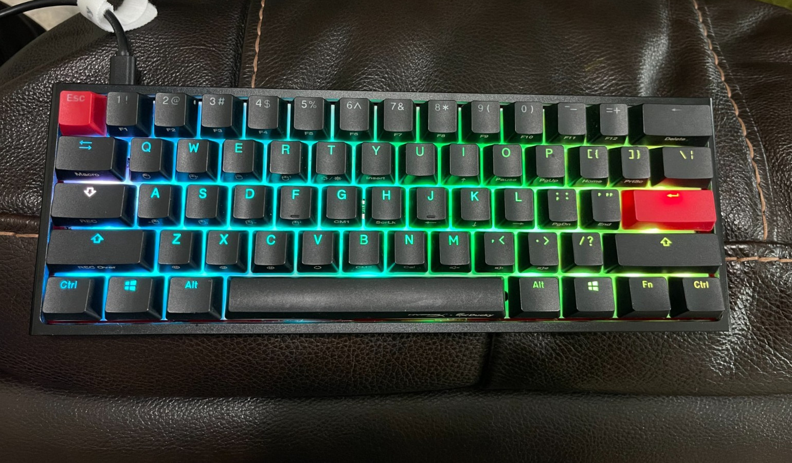 EUC HyperX x Ducky One 2 Mini Mechanical Gaming Keyboard Limited Edition Red key