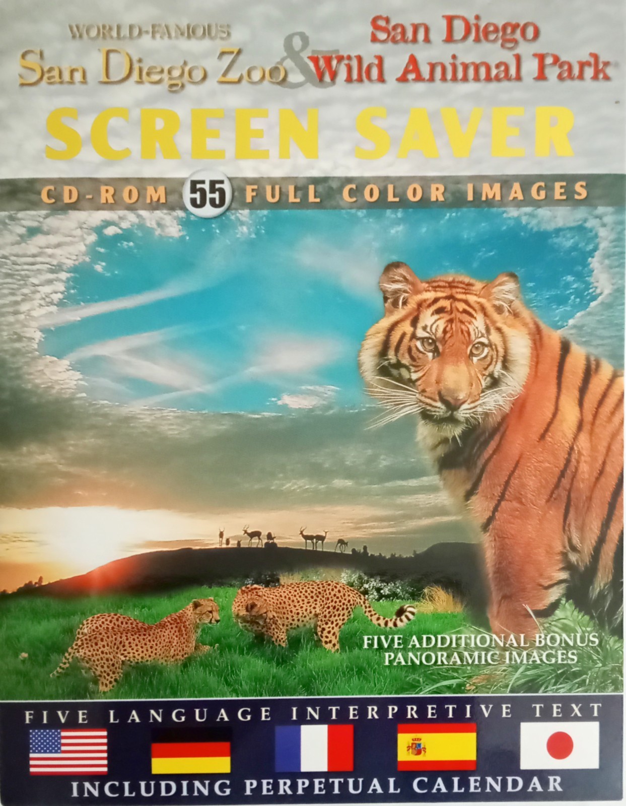 SCREEN SAVER CD (for WIN & MAC) San Diego Zoo & Animal Park, LIKENEW 