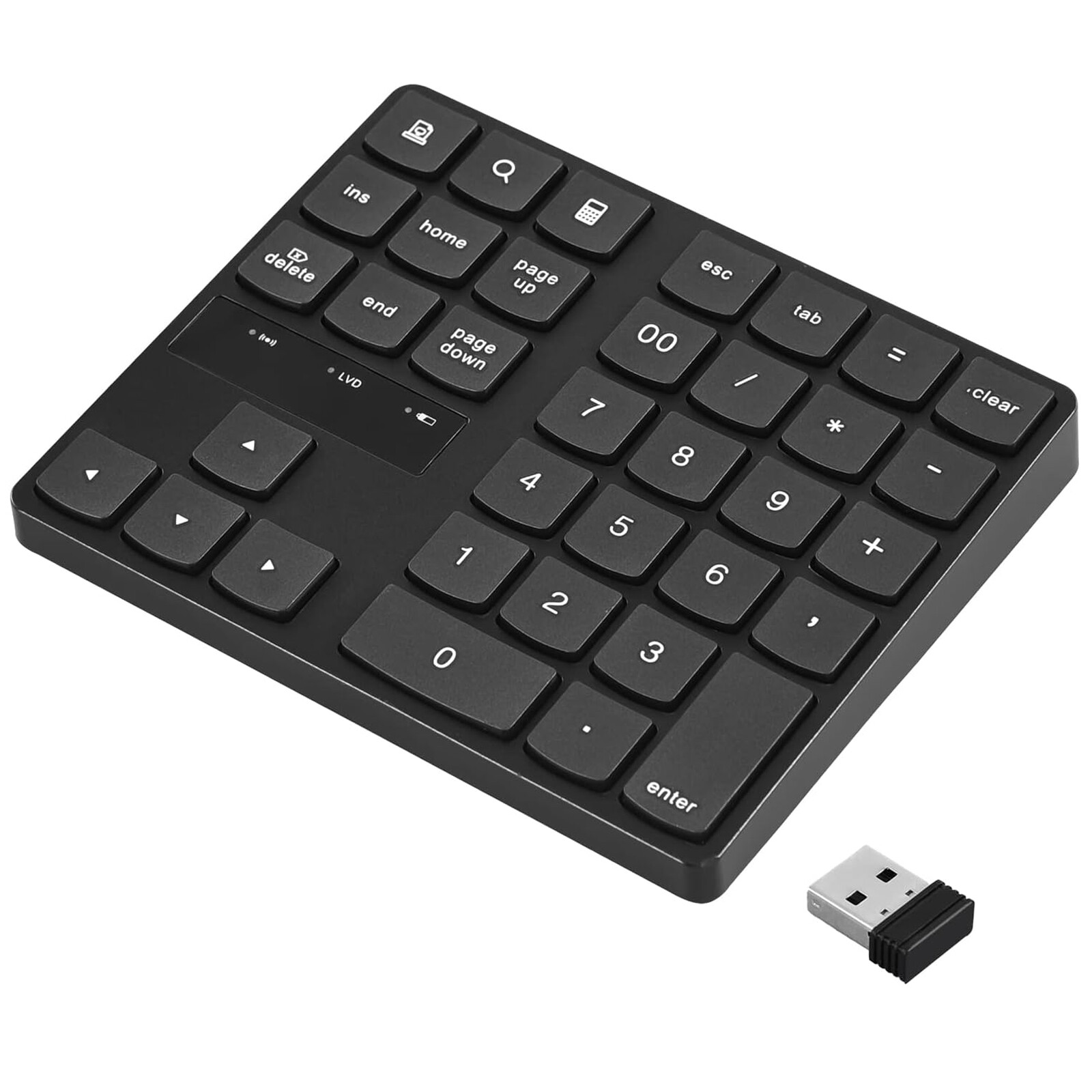 2.4G Wireless 35-Keys Rechargeable Numeric Keypad Number Pad Keyboard for Laptop
