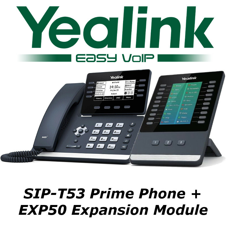 Yealink SIP-T53 Dual Port Gigabit Prime Business Phone + EXP50 Expansion Module