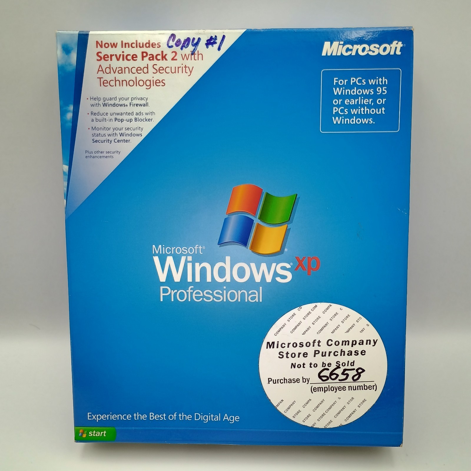 Microsoft Windows XP Professional SP2 Full Retail Version 2002 Complete Box CD