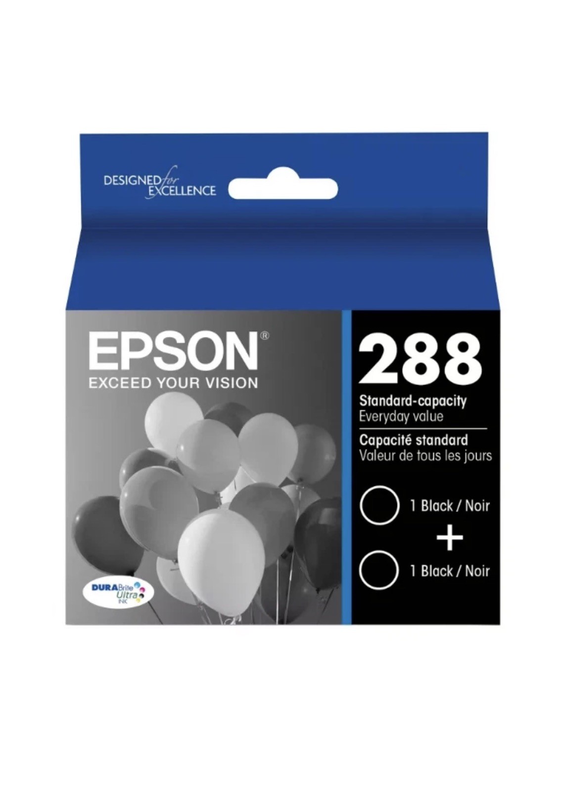Epson 288 2pk Combo Ink Cartridge - Black (In Date) NEW 