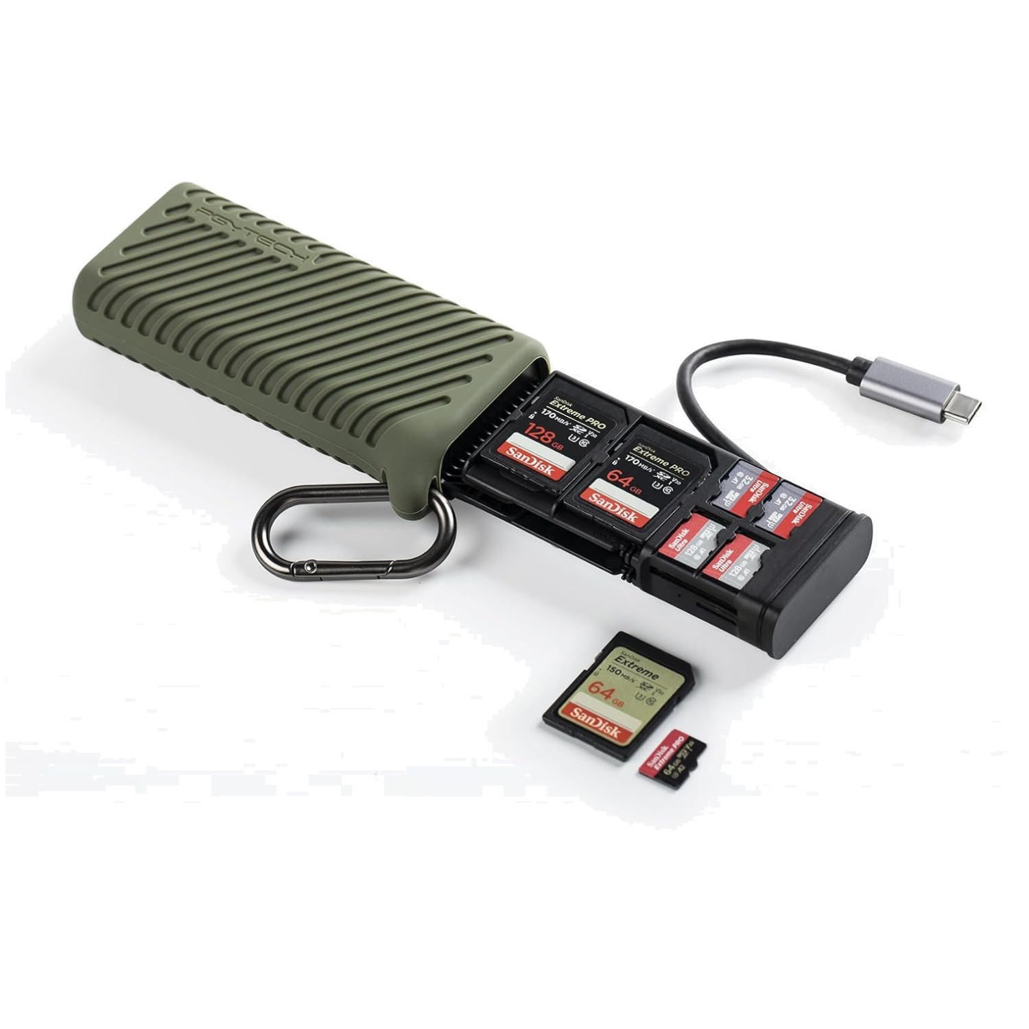 CreateMate USB 3.1 Type-C SD/TF/Nano Card Reader Case