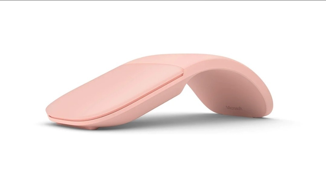 Microsoft Arc Mouse Soft Pink Sleek,Ergonomic design, Ultra slim and lightweight