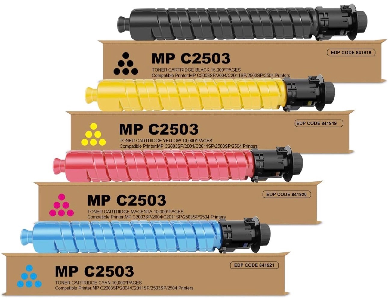 High Yield MP C2503 Toner Cartridge for Ricoh MP C2503 C2003 MP C2004 MP C2504