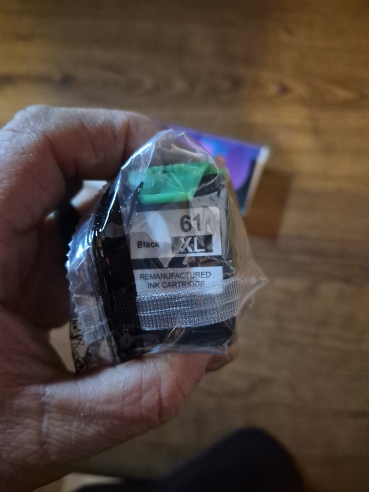 61XL Black Ink Cartridge Replacement for HP Printers – New, Sealed
