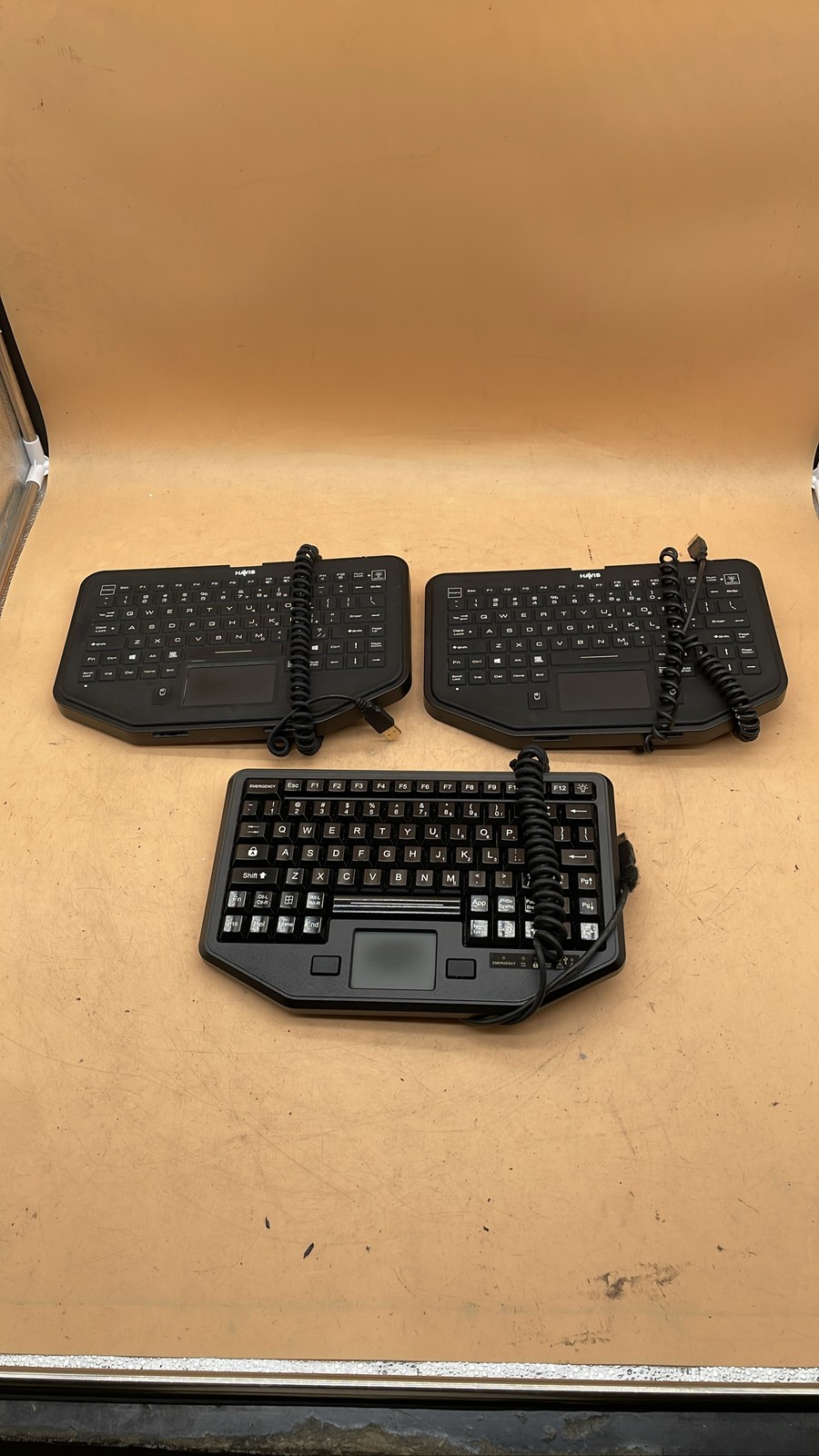 Havis KB-101 & IKEY IK-TR-911-RED Rugged USB Keyboards Heavy Duty Lot of 3