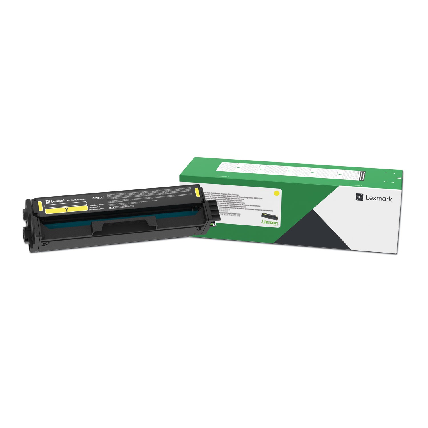 Lexmark C3210Y0, Return Program Toner Cartridge, 1500 Page-Yield, Yellow