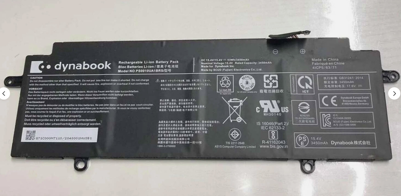 New Original OEM PS0010UA1BRS Battery for Toshiba Dynabook Portege X30W X30W-J