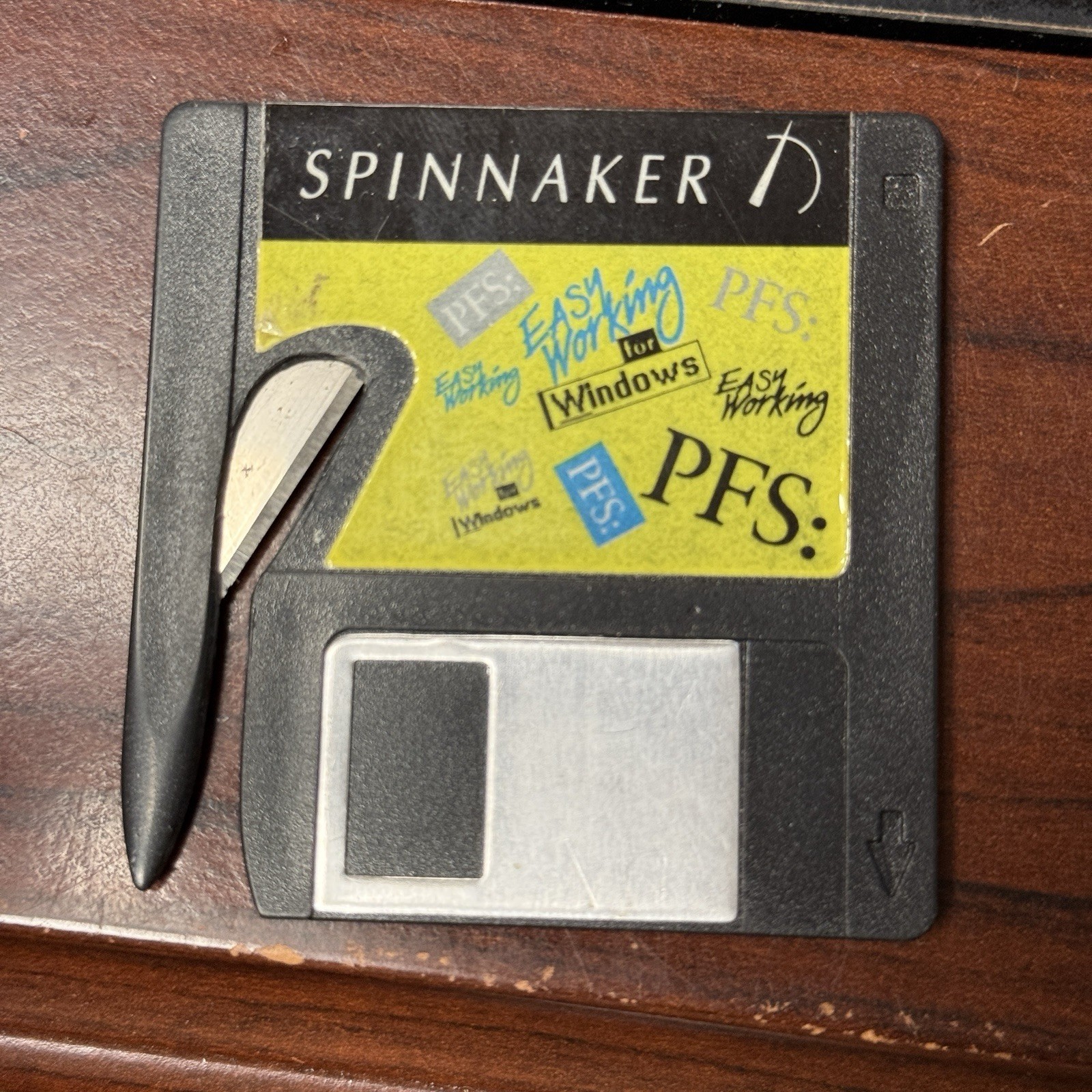Spinnaker Floppy Disk Letter Opener PFS Easy Working For Windows PC Advertising 