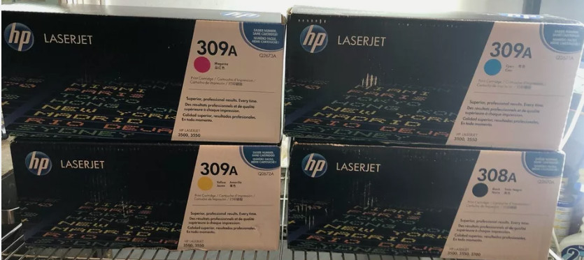 4 X New Genuine HP Laserjet  3500 3500N 3550 3550N Toner Set Q2670A  Q2671A 309A
