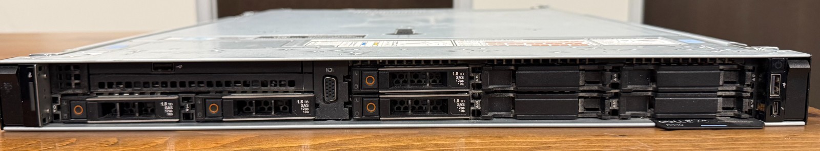 Dell PowerEdge R440 Server Xeon Silver 4210 128GB 4x1.8TB SAS RAID10 Rails