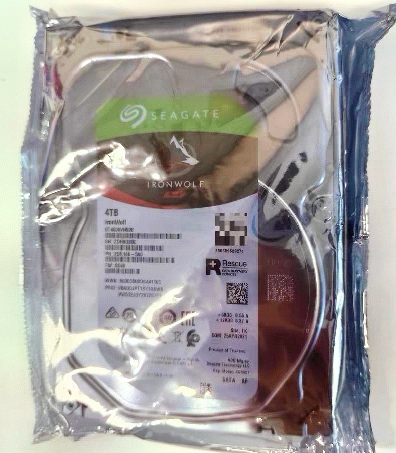 Seagate IronWolf 4TB ST4000VN008 NAS 64MB 6Gb/s SATA 3.5" HDD Hard Disk Drive