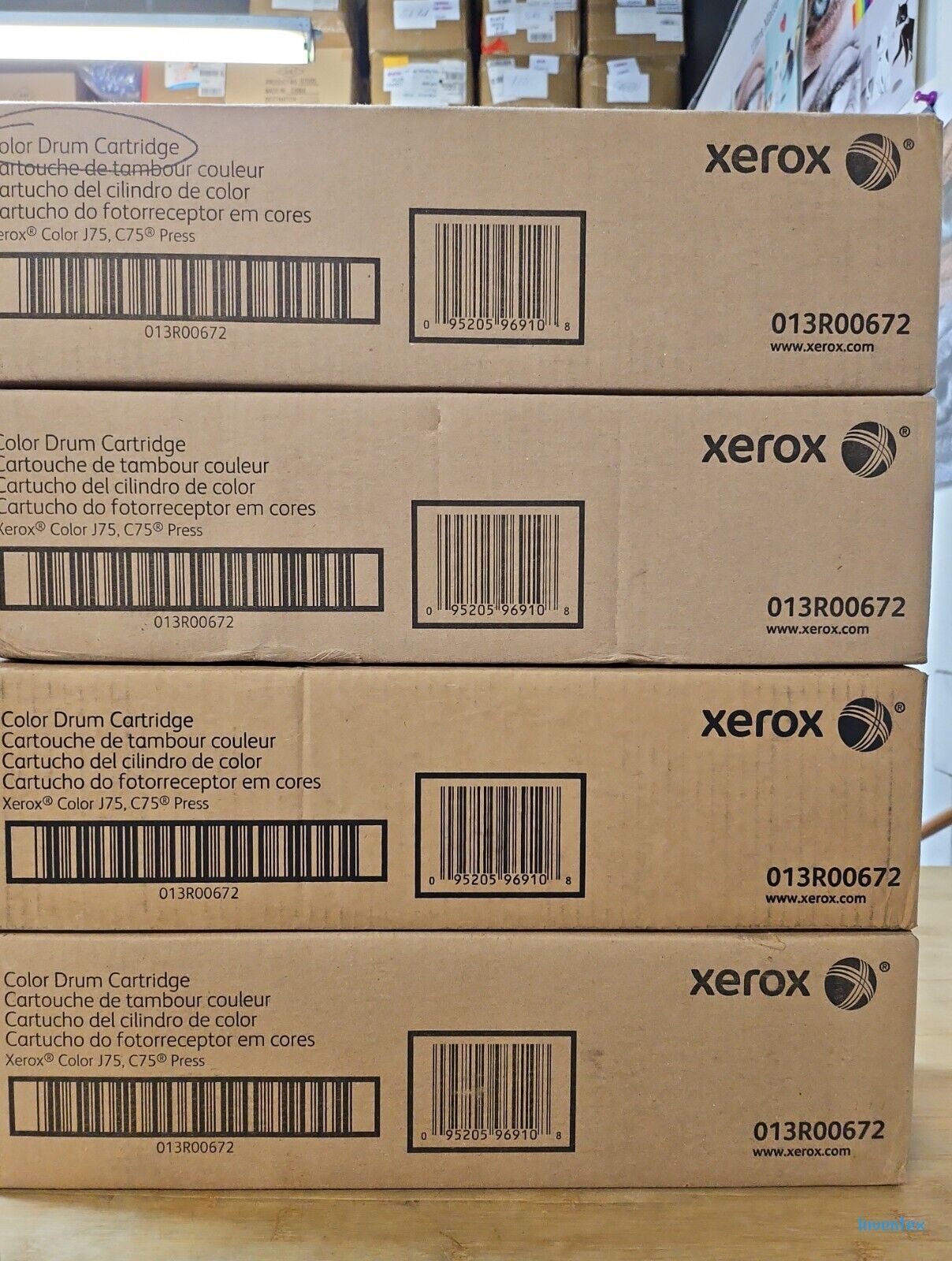 3 Xerox Press J75 C75 Color Drum Cartridges 013R00672 Brand New In Box SEALED X3