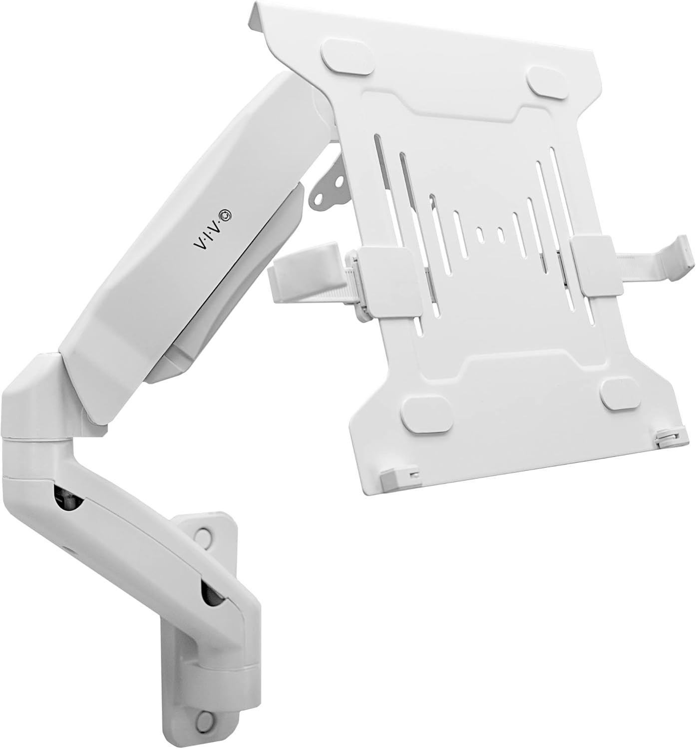 VIVO Height Adjustable Pneumatic Extended Arm Laptop Wall Mount, Full Motion Art