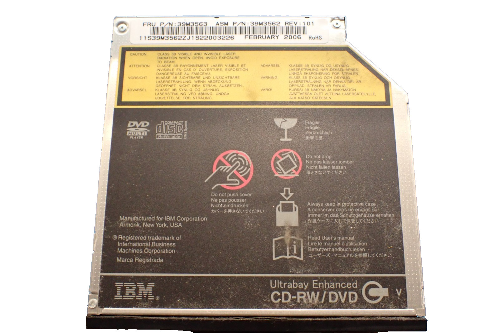 IBM 39M3563 Compact Disc CD-RW/DVD ROM Slim Internal Optical Drive UJDA770