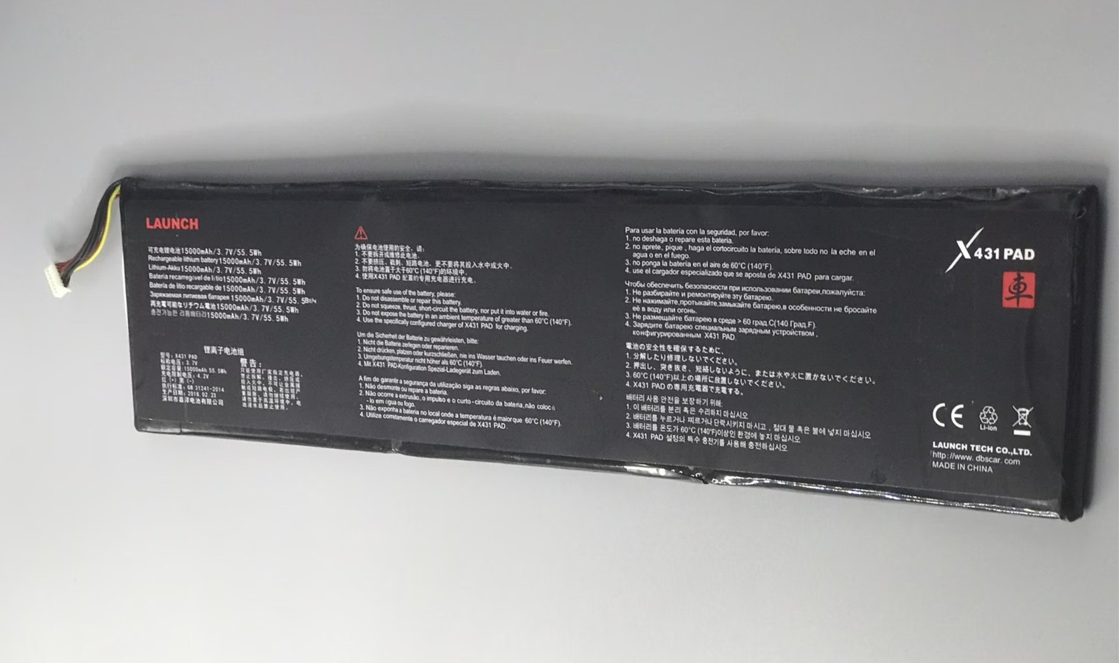 New 15000mAh 3.7V Replacement Battery For Launch Diagnostic Scanner X431 PAD