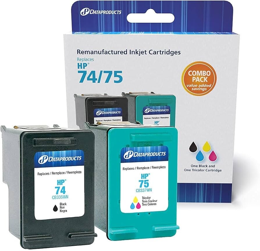 Dataproducts HP 74/75  Inkjet Cartridges Replacement Combo Pack