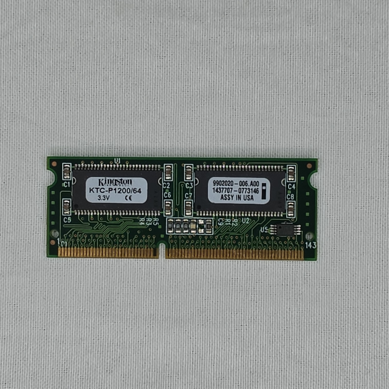 Kingston 64MB SDRAM SO-DIMM PC1200 144-Pin RAM KTC-P1200/64 Lead-Free