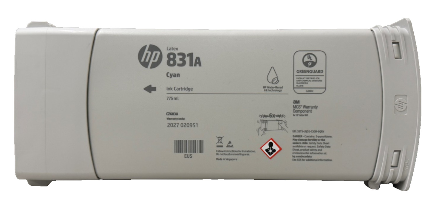 New Genuine HP 831A Cyan Ink Cartridge 775ml
