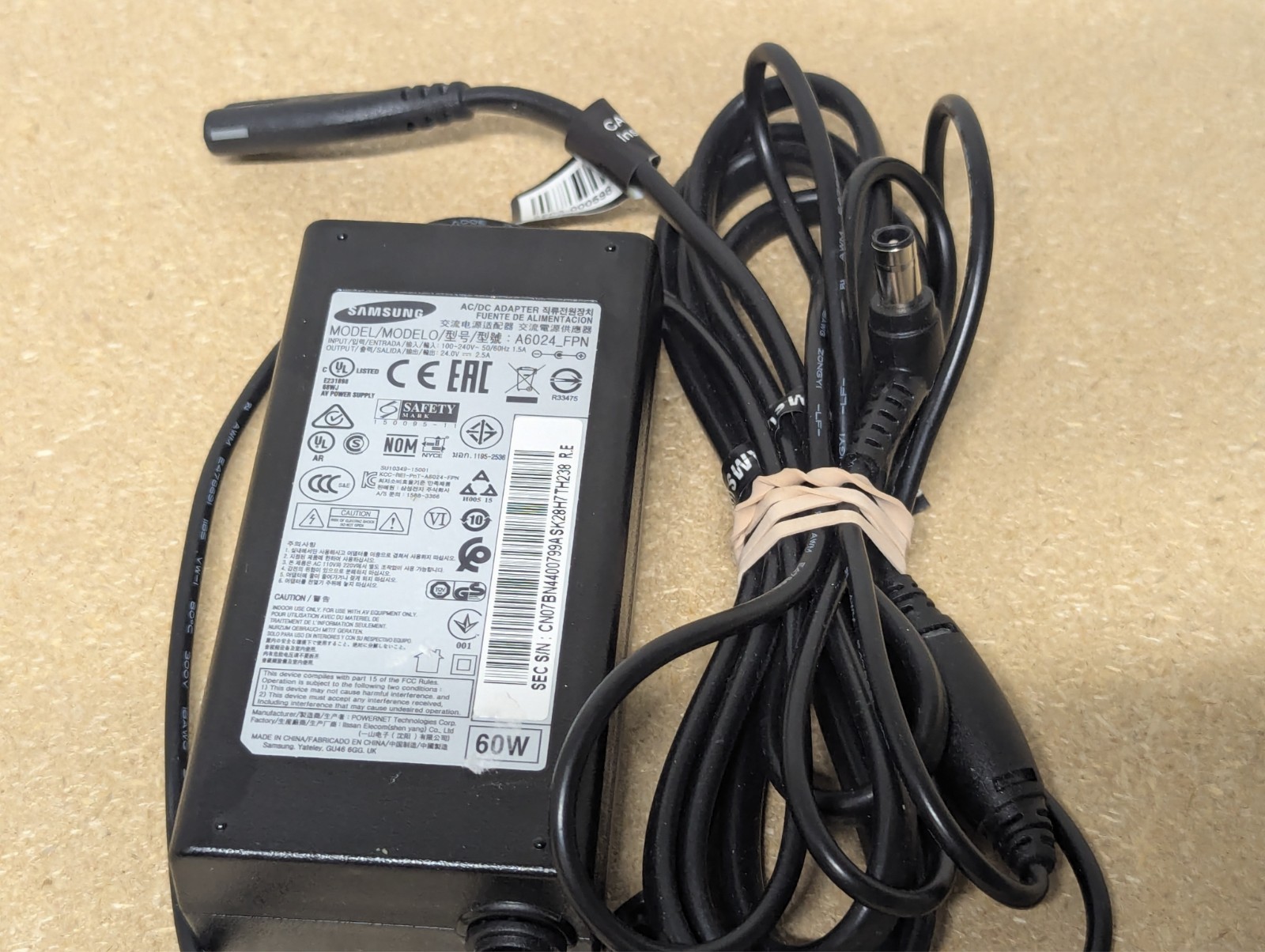Genuine Samsung A6024_FPN 24V 2.5A 60W OEM Power Adapter Soundbar Monitor