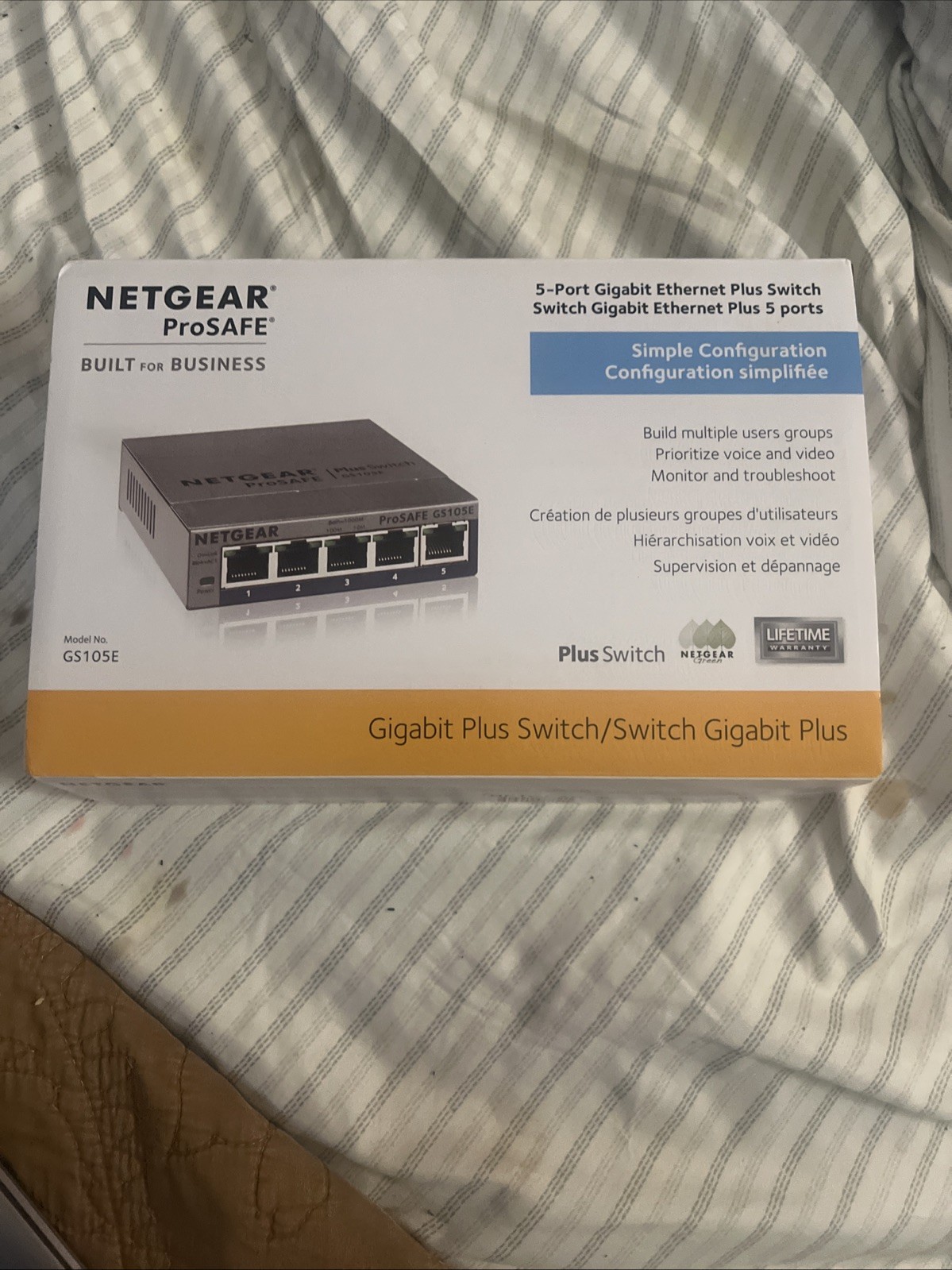 NetGear  ProSafe Plus (GS105E-100NAS) 5-Ports External Ethernet Switch