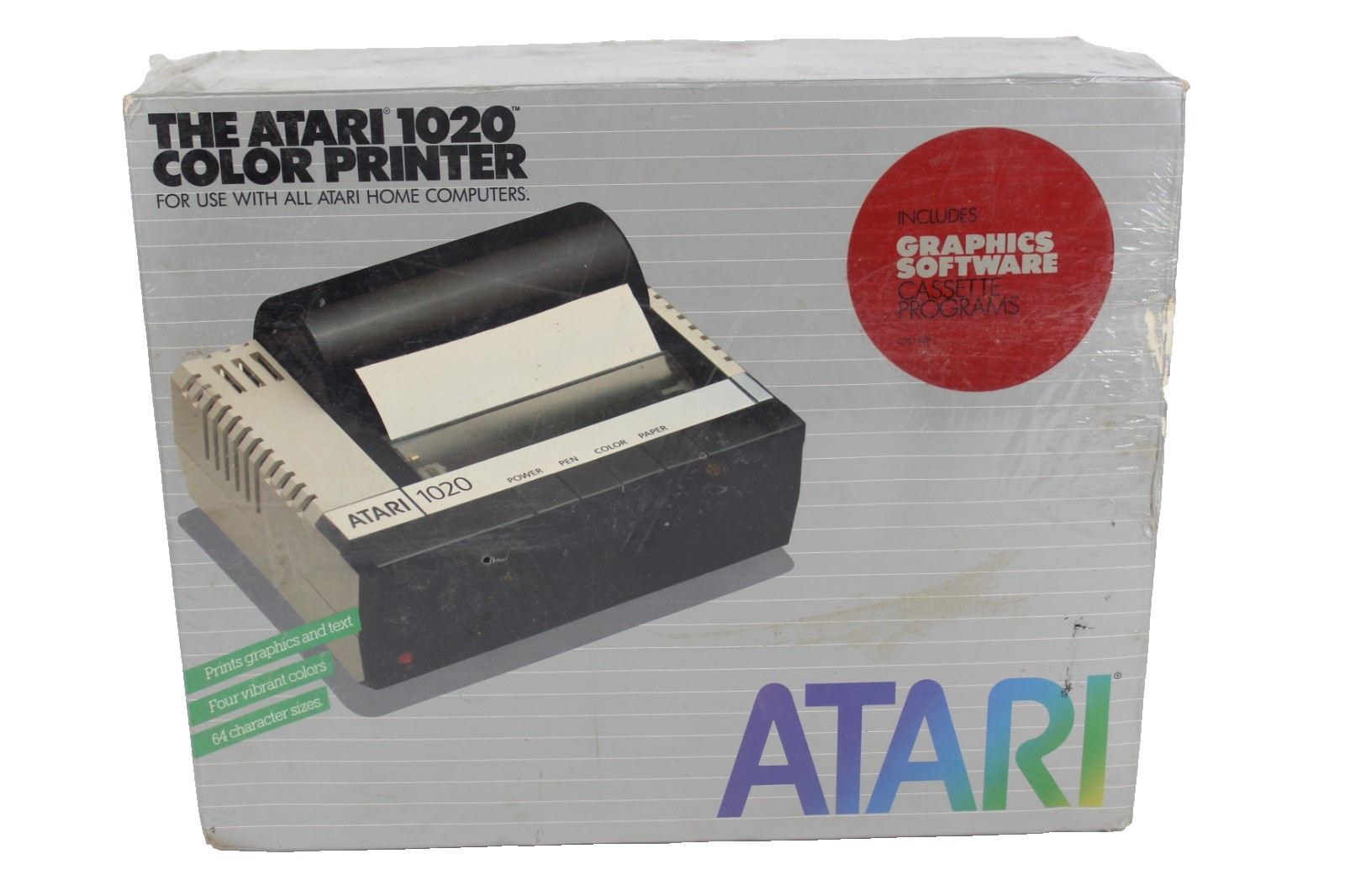 VTG Atari 1020 Color Printer 1982 * Sealed in Box ** Tears in Shrink Wrap **