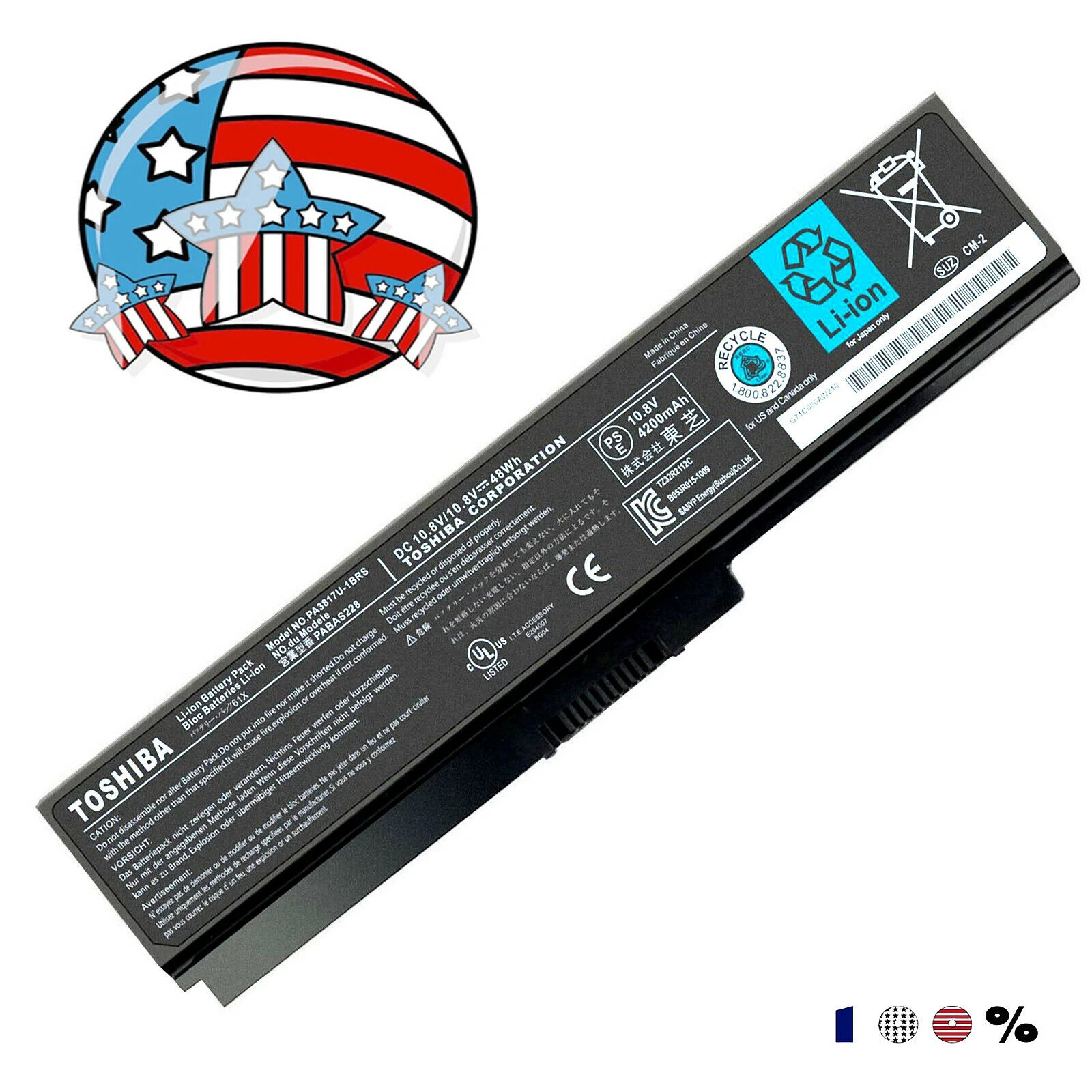 Genuine PA3817U-1BRS Laptop Battery for Toshiba Satellite L745 L750 L755 L755D