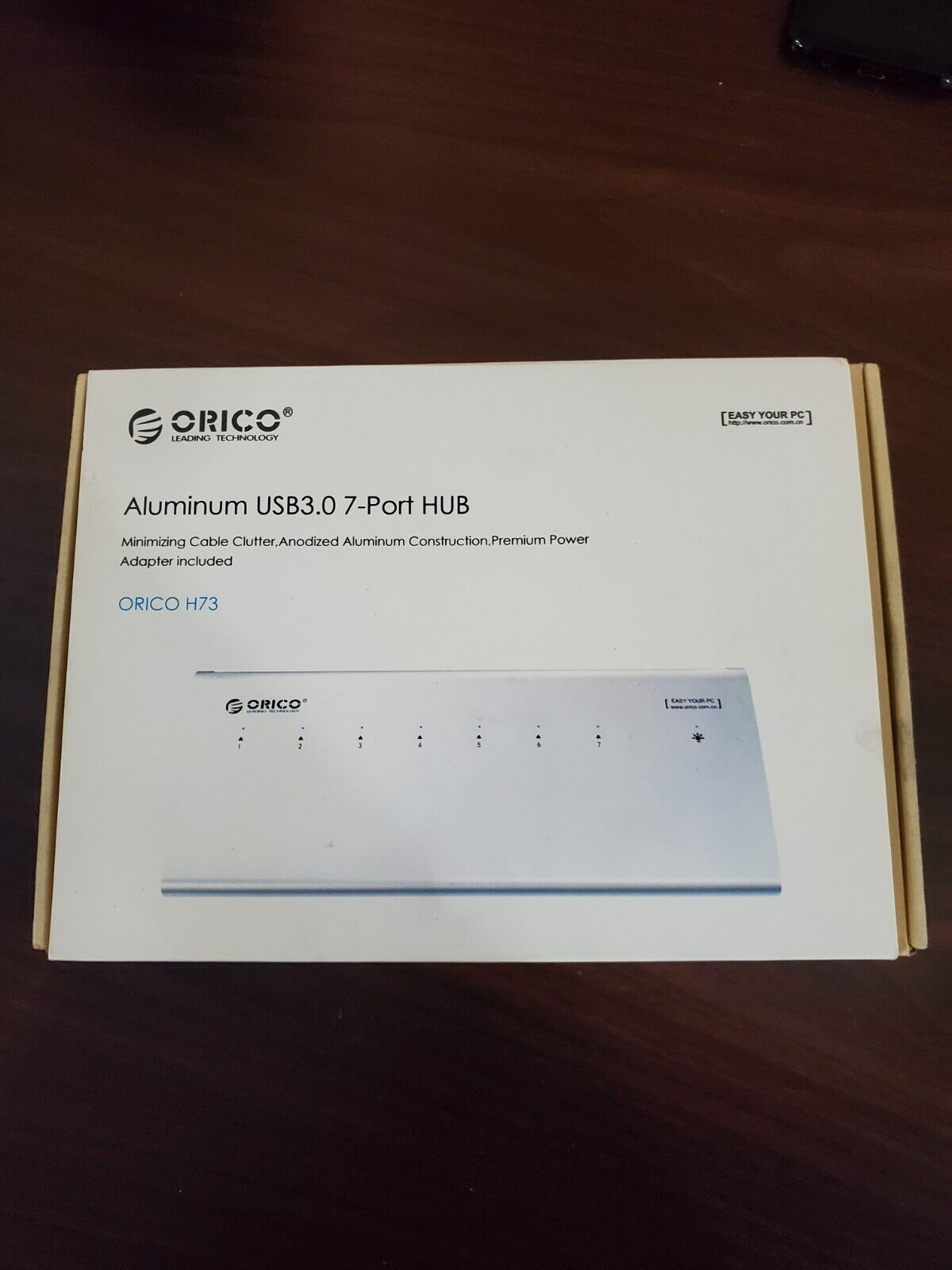 NEW ORICO Aluminium Powered 7 Port USB 3.0 Hub H73 #69