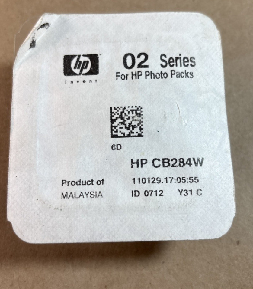 HP 02 series Photo Majenta Ink Cartridge New sealed OEM  HP Photo CB284W